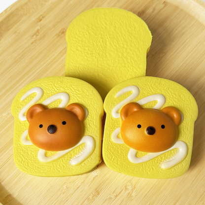 Bear Cream Toast Squishy
