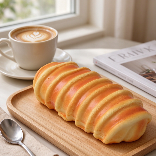 Golden Caterpillar Swirl Bun Squishy