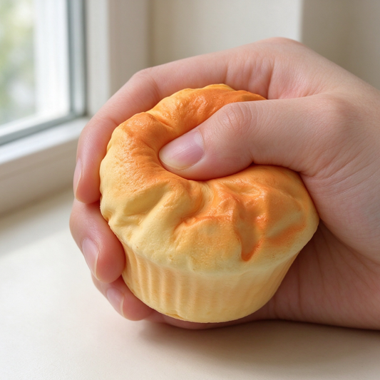 Golden Muffin Cupcake Squishy
