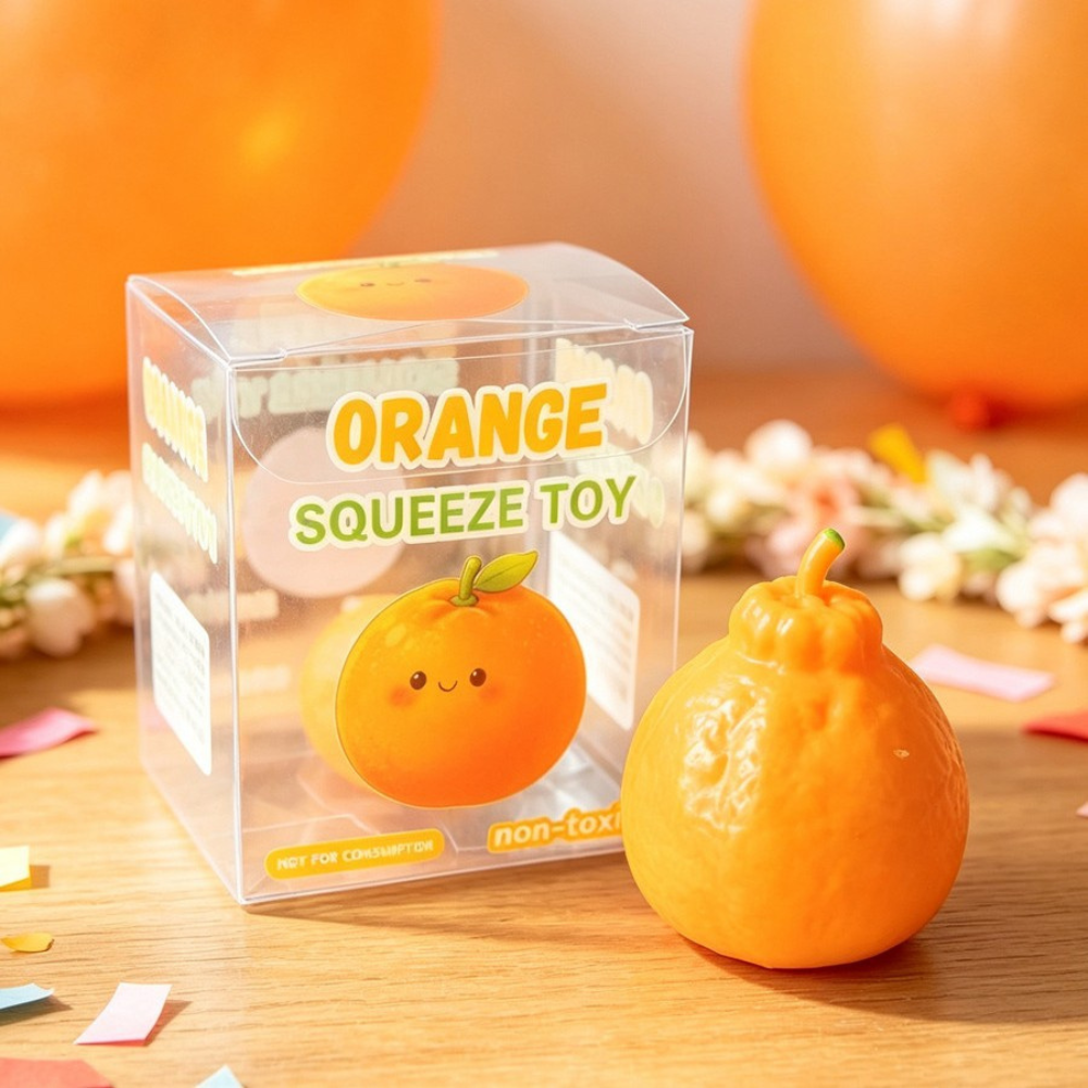 Juicy Orange Crunchy Squeeze Toy