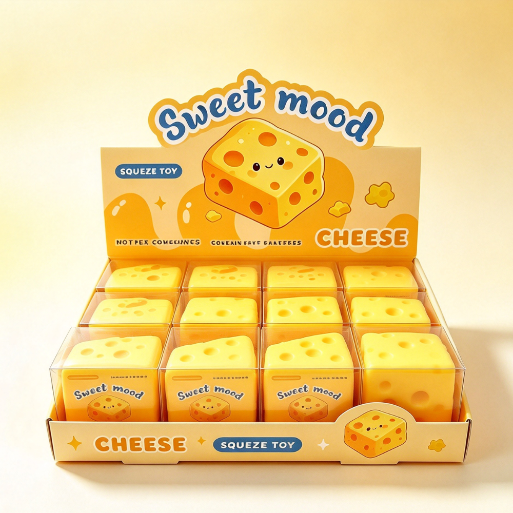 Swiss Cheese Block Crunchy Toy